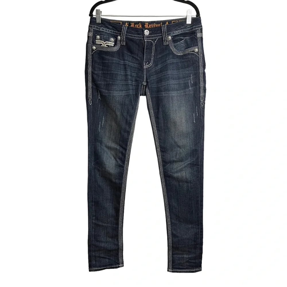 Rock Revival Lindsie Studded Skinny Jeans